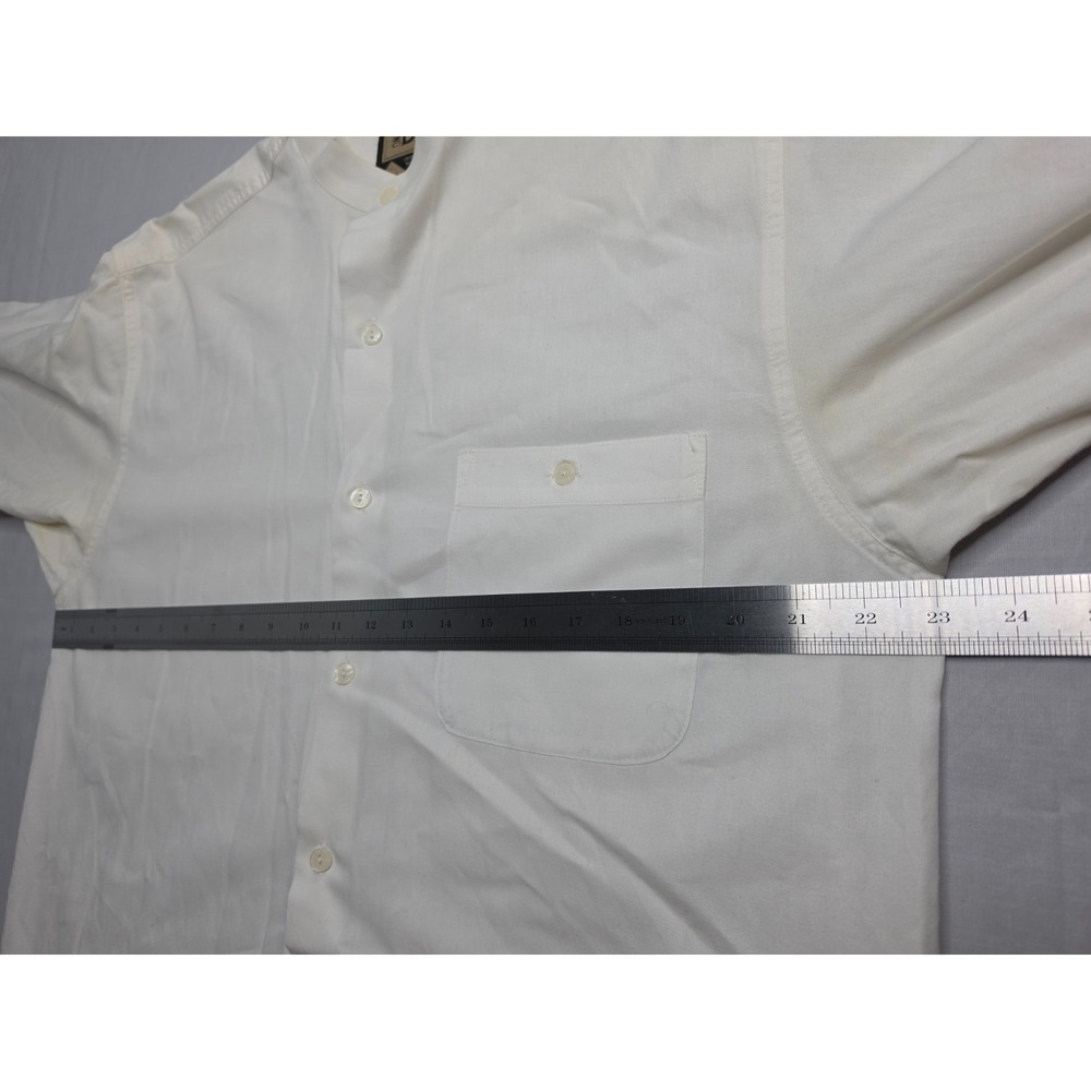 Bruno Shirt Men's Medium Beige 100% Cotton Long Sleeve Button-Up Everyday Wear - Picture 6 of 6